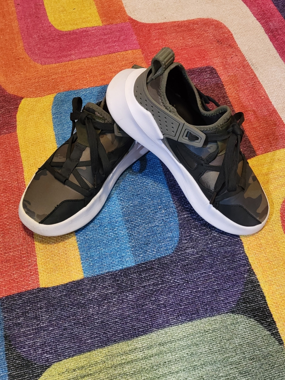 Pajar Women’s Camouflage Athletic Sneakers - Olive Green & Black